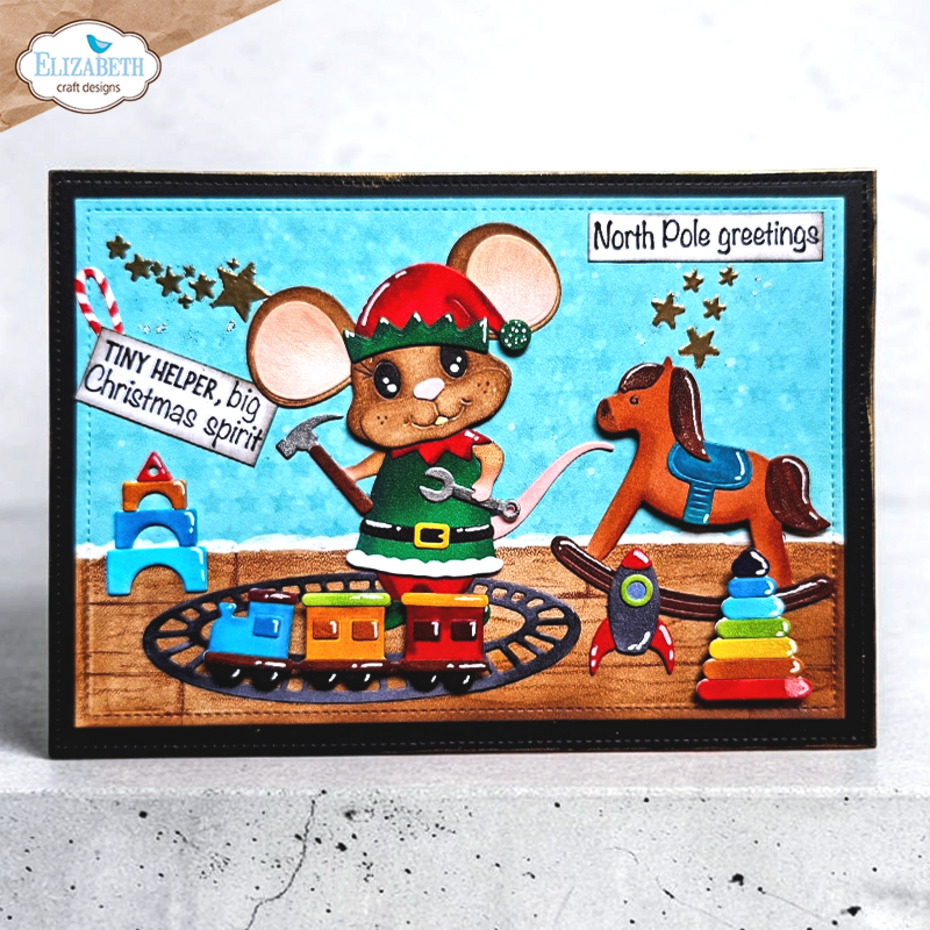 Elizabeth Craft Designs Snuggle Season Die Elf by Cute & Whimsical (2388)