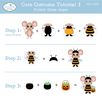 Elizabeth Craft Designs Snuggle Season Die Halloween Costumes Cute by Cute & Whimsical (2384)