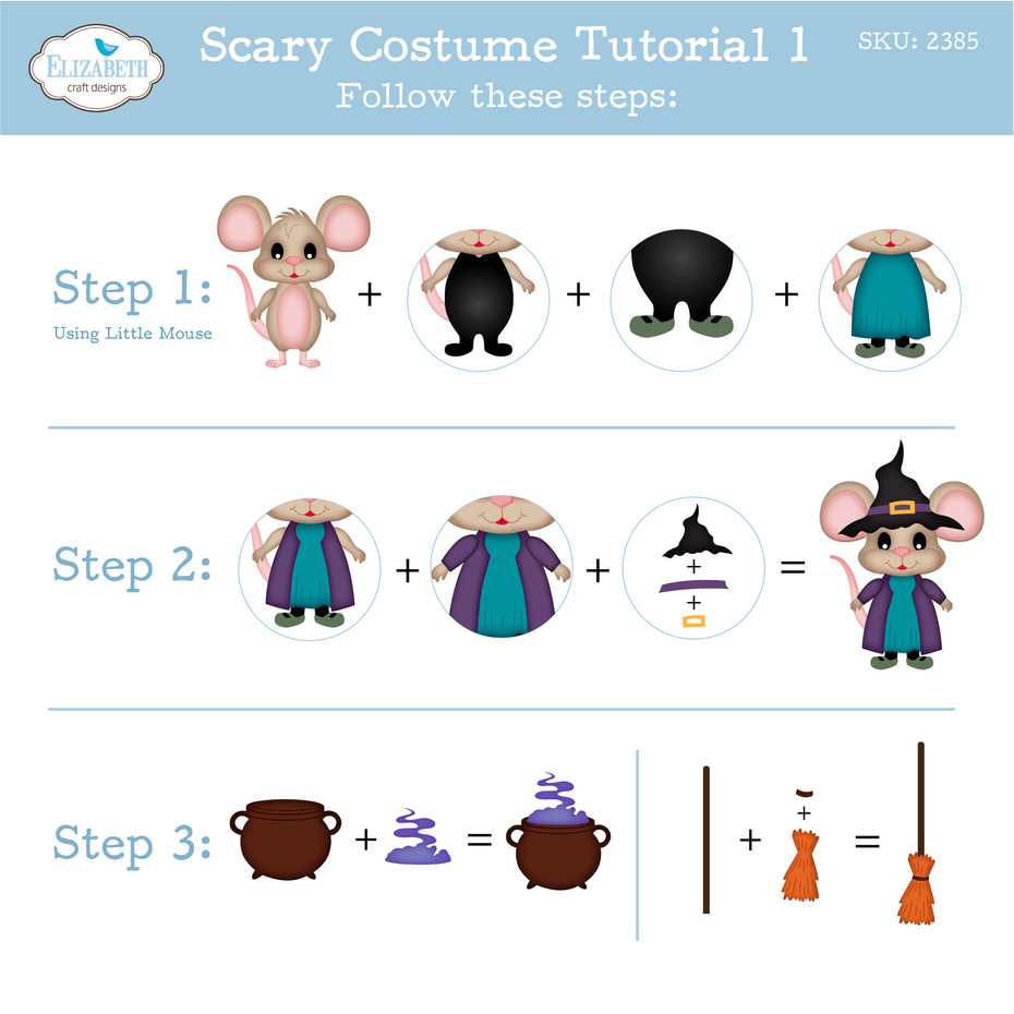 Elizabeth Craft Designs Snuggle Season Die Halloween Costumes Scary by Cute & Whimsical (2385)