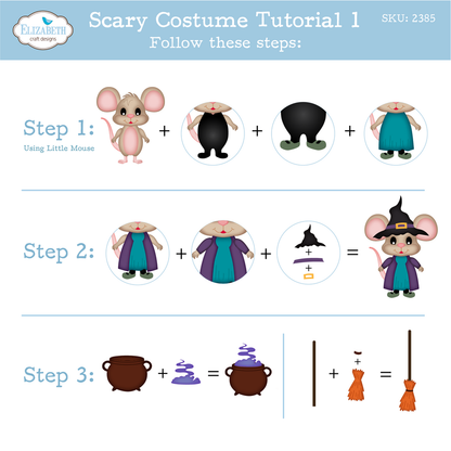 Elizabeth Craft Designs Snuggle Season Die Halloween Costumes Scary by Cute & Whimsical (2385)