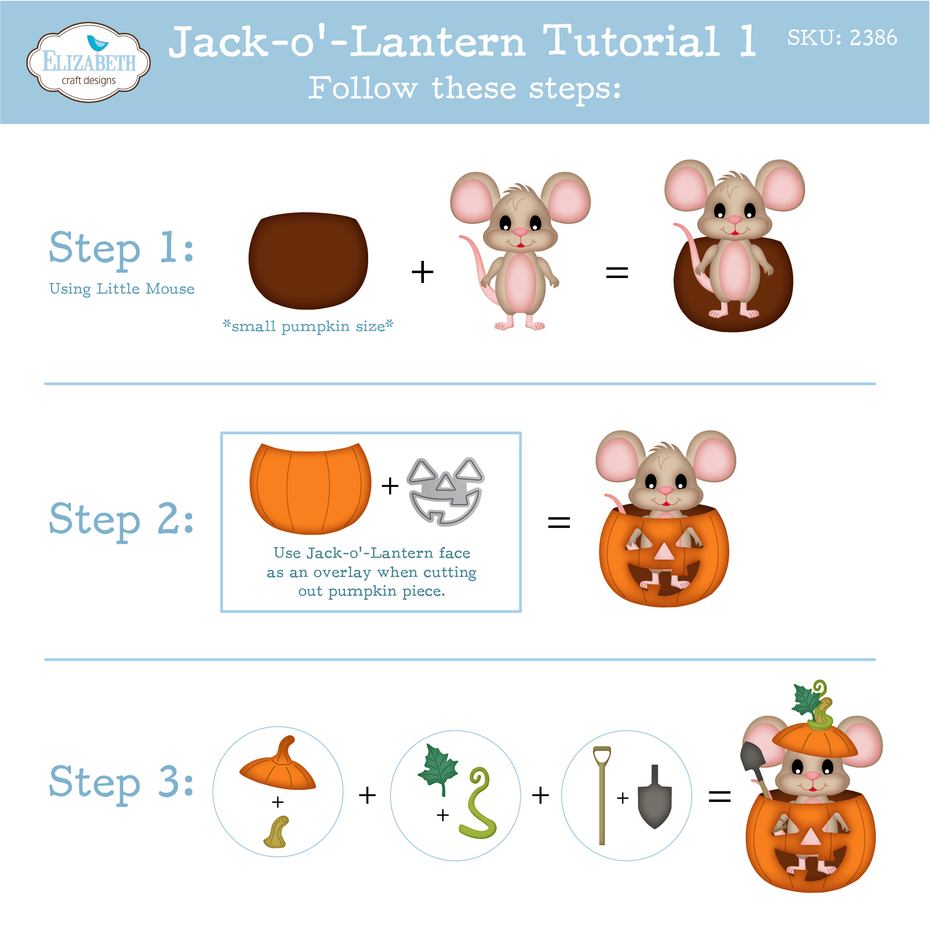 Elizabeth Craft Designs Snuggle Season Die Jack-o'- Lantern by Cute & Whimsical (2386)
