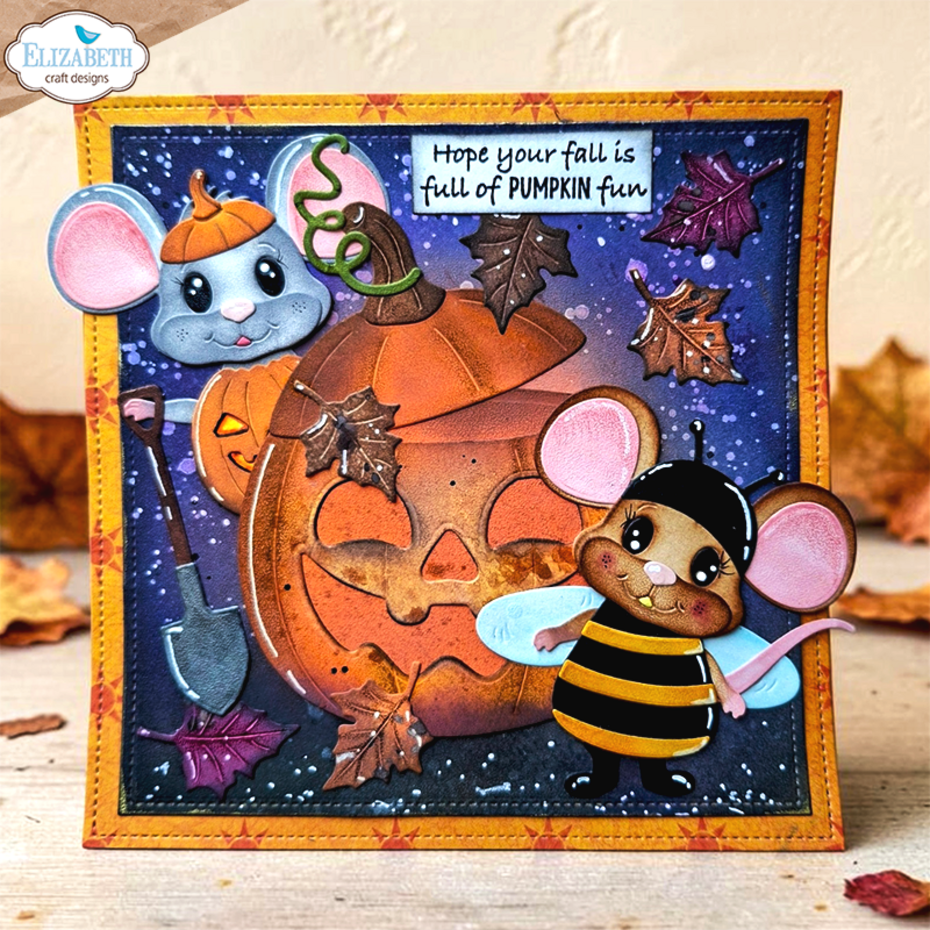 Elizabeth Craft Designs Snuggle Season Die Jack-o'- Lantern by Cute & Whimsical (2386)