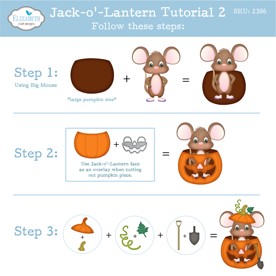 Elizabeth Craft Designs Snuggle Season Die Jack-o'- Lantern by Cute & Whimsical (2386)