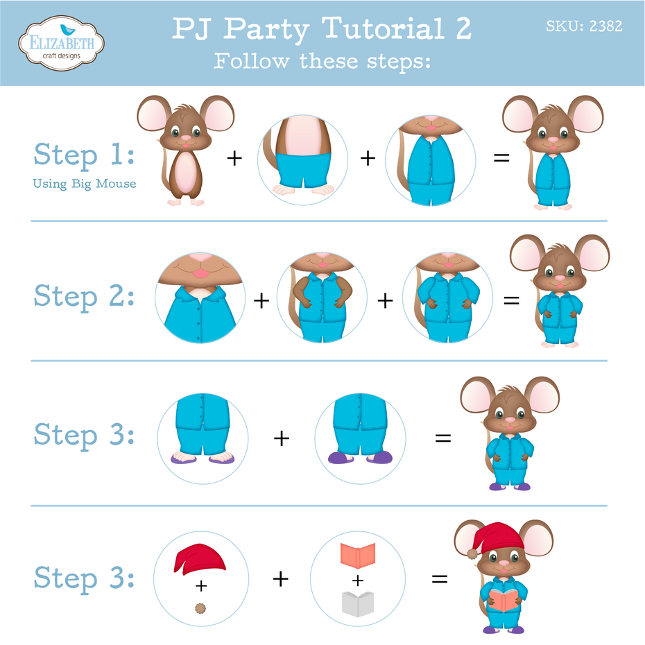 Elizabeth Craft Designs Snuggle Season Die PJ Party by Cute & Whimsical (2382)