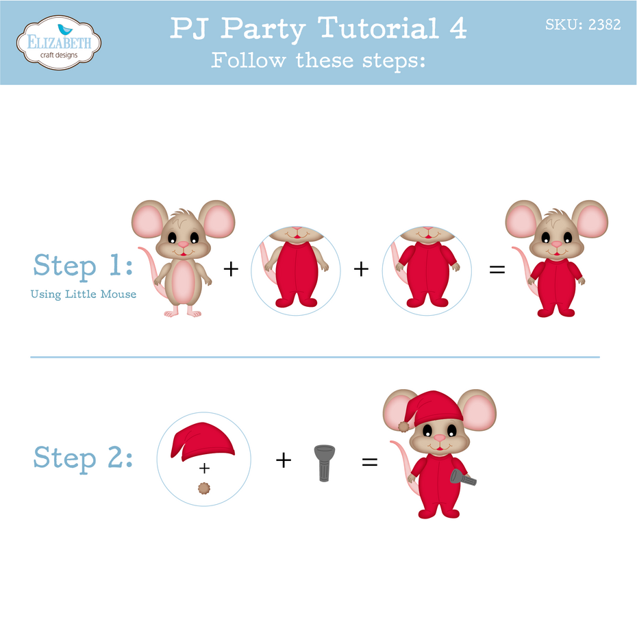 Elizabeth Craft Designs Snuggle Season Die PJ Party by Cute & Whimsical (2382)