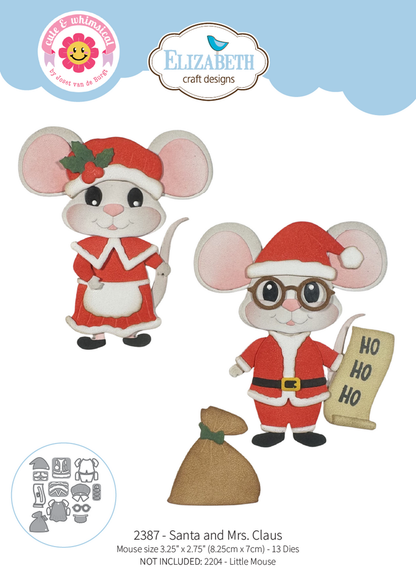 Elizabeth Craft Designs Snuggle Season Die Santa and Mrs. Claus by Cute & Whimsical (2387)