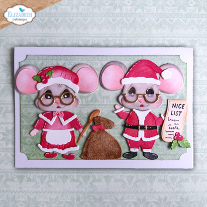 Elizabeth Craft Designs Snuggle Season Die Santa and Mrs. Claus by Cute & Whimsical (2387)