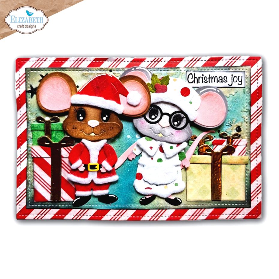 Elizabeth Craft Designs Snuggle Season Die Santa and Mrs. Claus by Cute & Whimsical (2387)