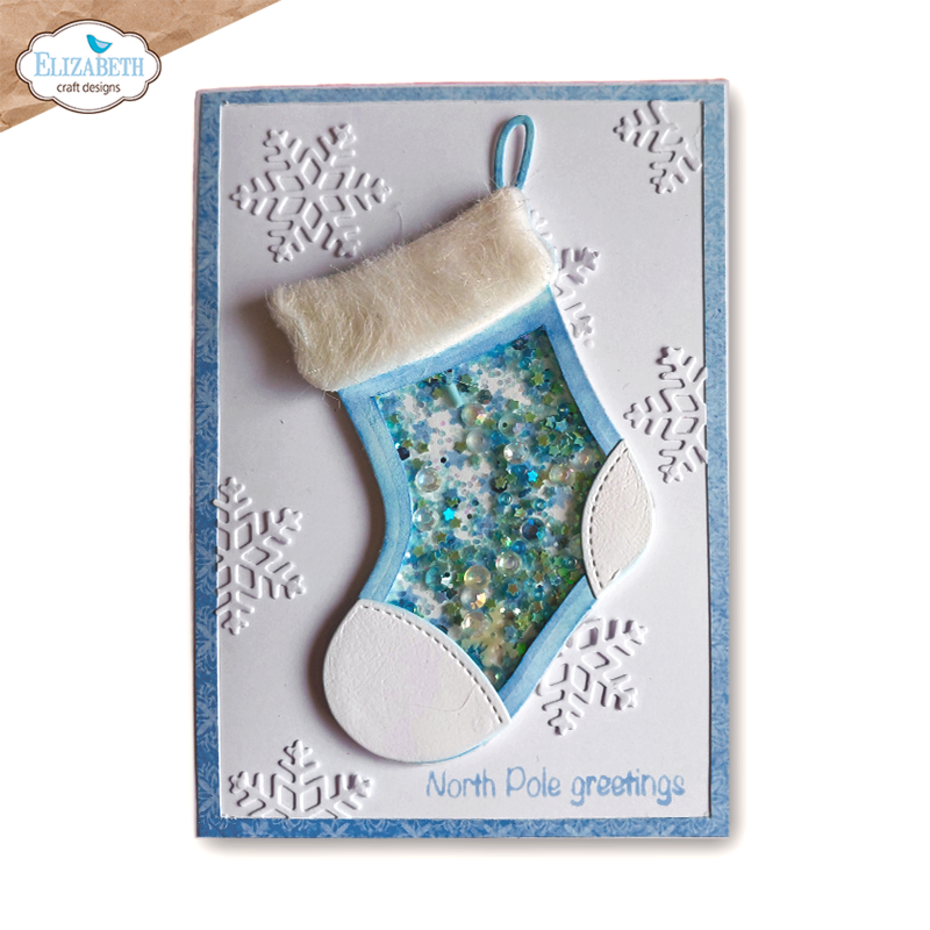 Elizabeth Craft Designs Snuggle Season Die Stocking by Cute & Whimsical (2389)