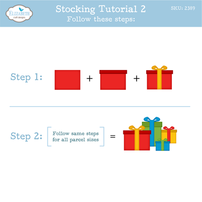 Elizabeth Craft Designs Snuggle Season Die Stocking by Cute & Whimsical (2389)