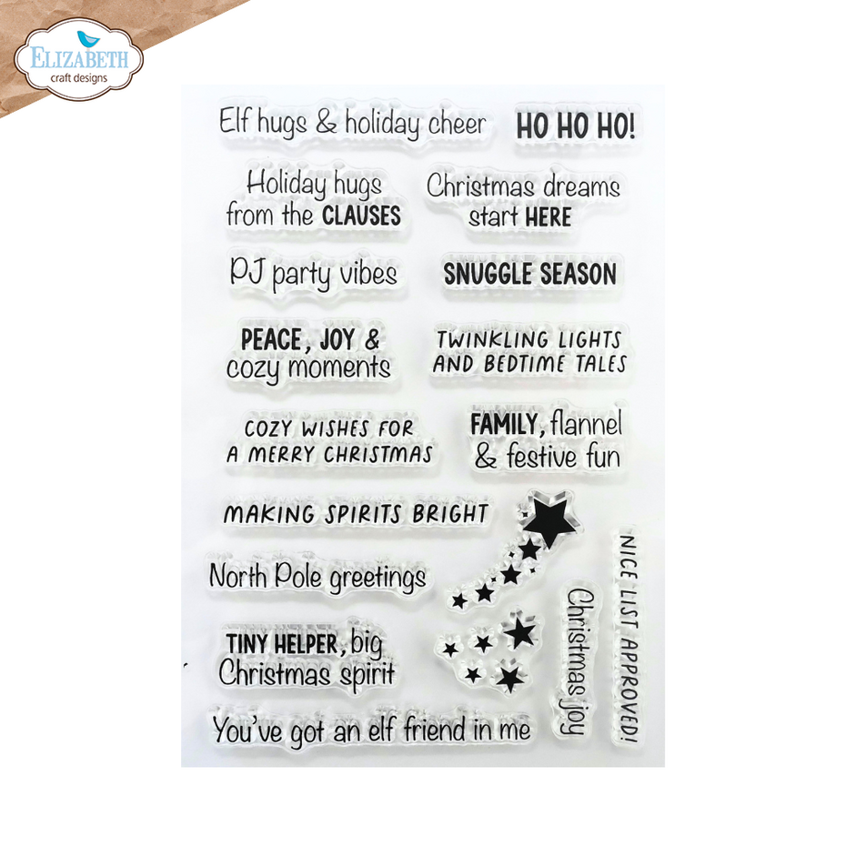 Elizabeth Craft Designs Snuggle Season Stamps Snuggle Season Sentiments by Cute & Whimsical (CS463)