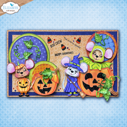 Elizabeth Craft Designs Snuggle Season Stamps Spooky Sentiments by Cute & Whimsical (CS462)