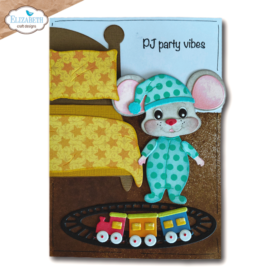 Elizabeth Craft Designs Snuggle Season Stamps Textile Stamp by Cute & Whimsical (CS464)