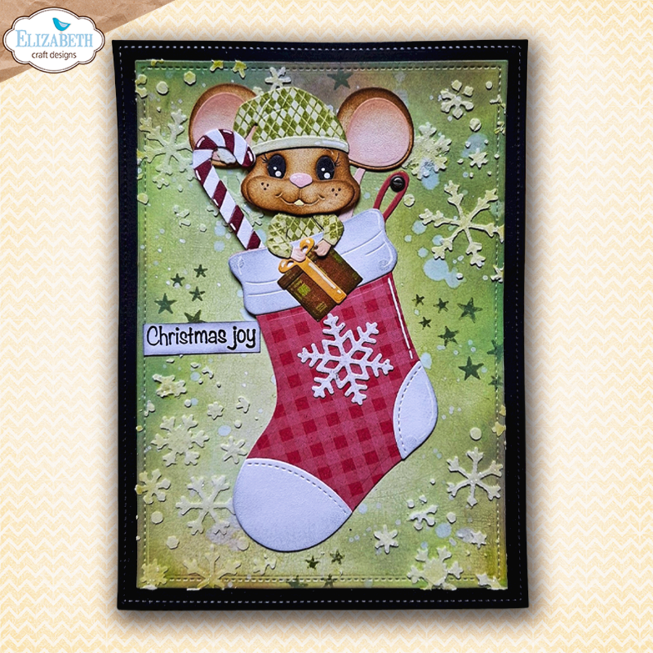 Elizabeth Craft Designs Snuggle Season Stamps Textile Stamp by Cute & Whimsical (CS464)