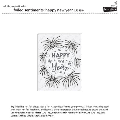 Lawn Fawn - Foiled Sentiments: Happy New Year
