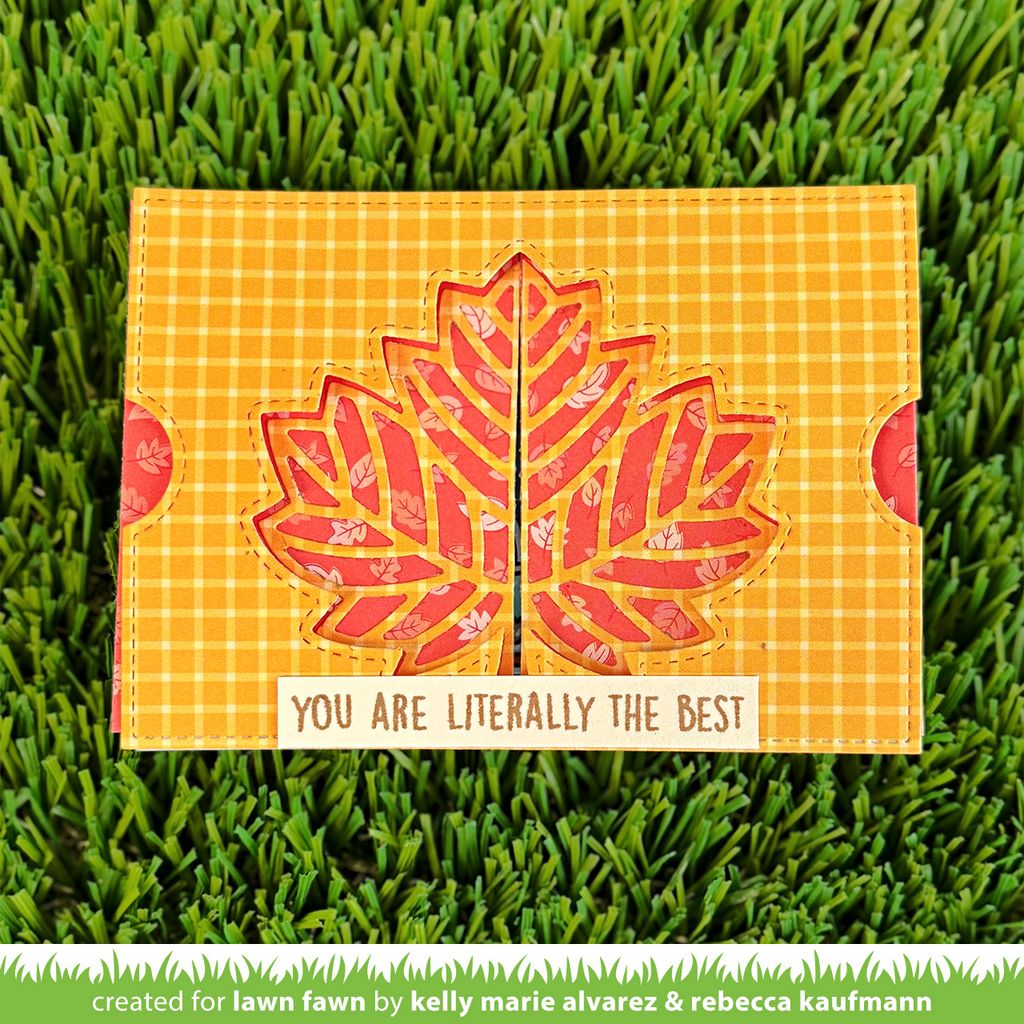 Lawn Fawn - Ta-Da! Diorama! Maple Leaf Window Add-On