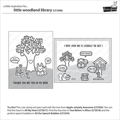 Lawn Fawn - Little Woodland Library