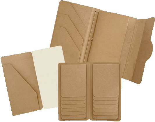 Graphic 45 - Kraft Travel Album with Inserts Waterfall Folder & Journaling Notebooks