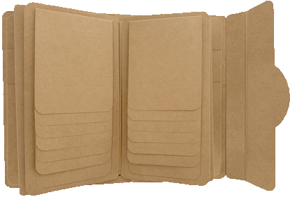 Graphic 45 - Kraft Travel Album with Inserts Waterfall Folder & Journaling Notebooks