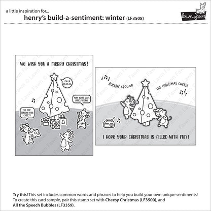 Lawn Fawn - Henry's Build-A-Sentiment: Winter