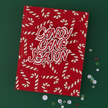 Hero Arts - Candy Cane Season Color Candy Cane Toss Up Layering Stencil (3pcs)