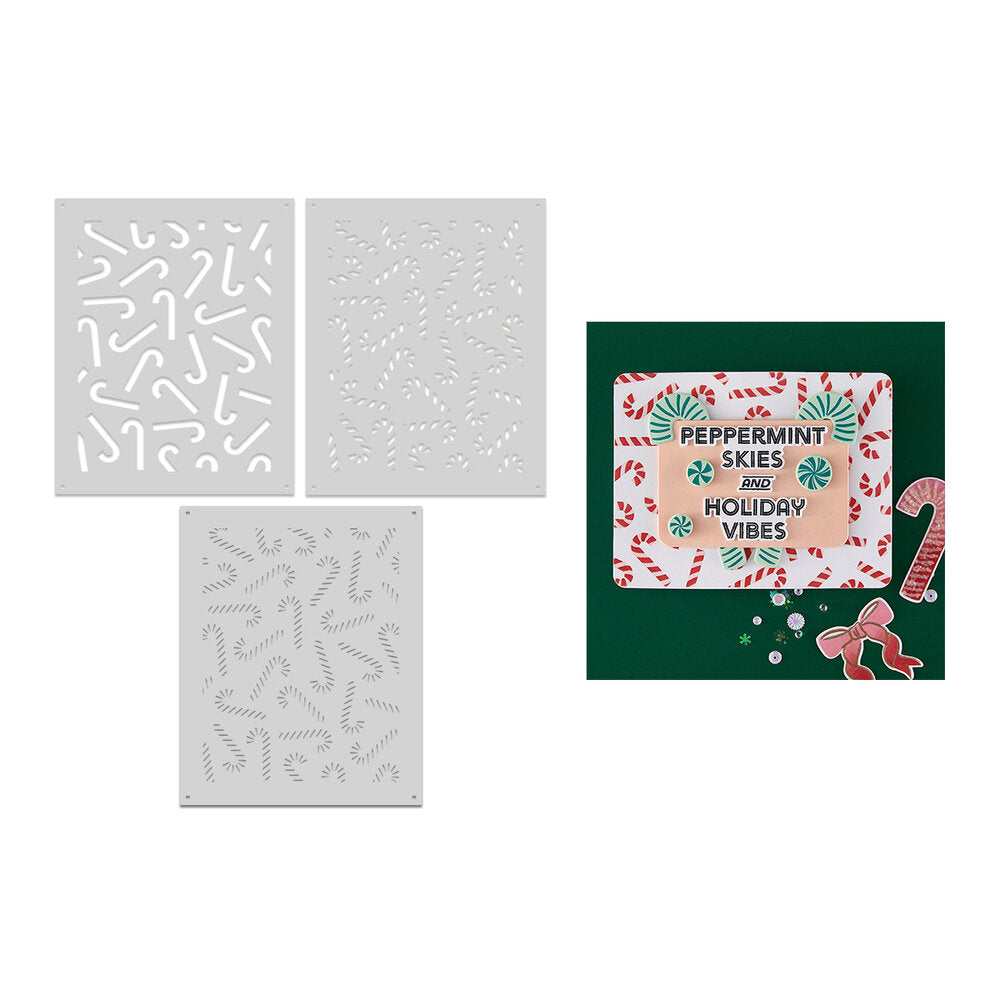 Hero Arts - Candy Cane Season Color Candy Cane Toss Up Layering Stencil (3pcs)