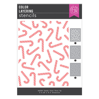 Hero Arts - Candy Cane Season Color Candy Cane Toss Up Layering Stencil (3pcs)