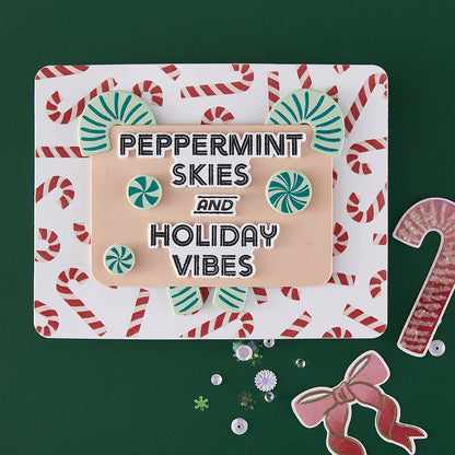 Hero Arts - Candy Cane Season A Little Merri-Mint Stamp & Cut