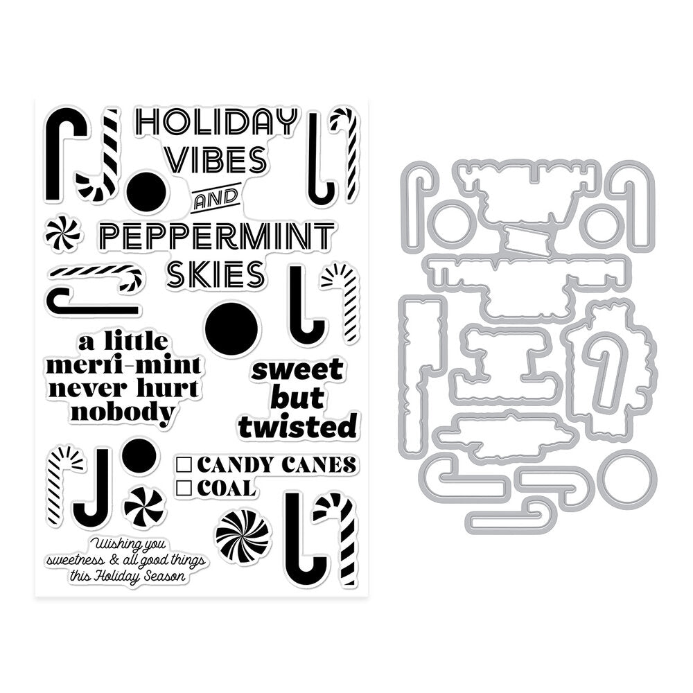 Hero Arts - Candy Cane Season A Little Merri-Mint Stamp & Cut