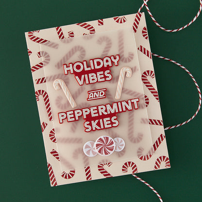 Hero Arts - Candy Cane Season A Little Merri-Mint Stamp & Cut