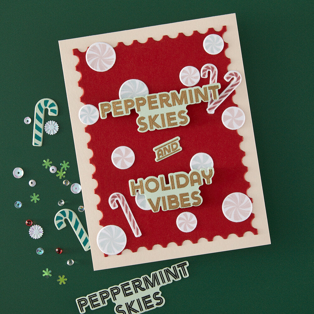 Hero Arts - Candy Cane Season A Little Merri-Mint Stamp & Cut