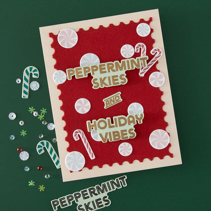 Hero Arts - Candy Cane Season A Little Merri-Mint Stamp & Cut
