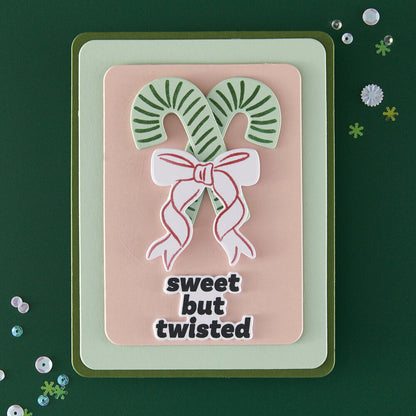 Hero Arts - Candy Cane Season Candy Cane Swag Stamp & Cut