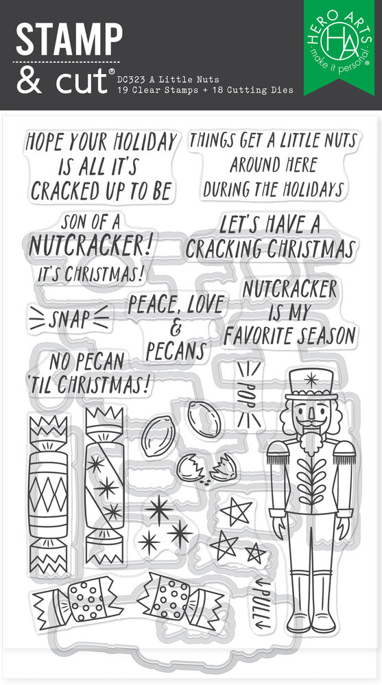 Hero Arts - Crackin' Christmas A Little Nuts Stamp & Cut