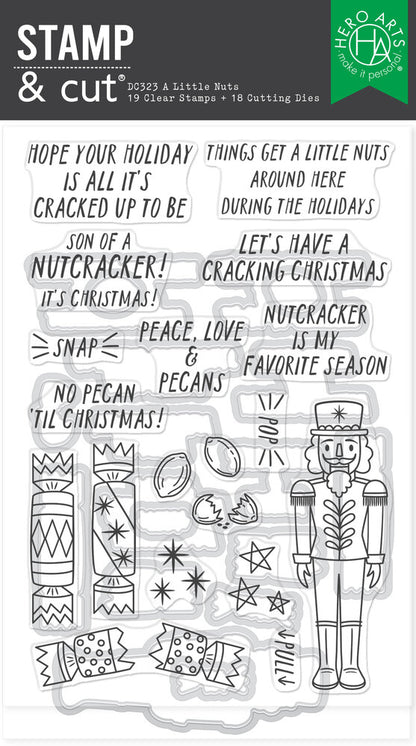Hero Arts - Crackin' Christmas A Little Nuts Stamp & Cut