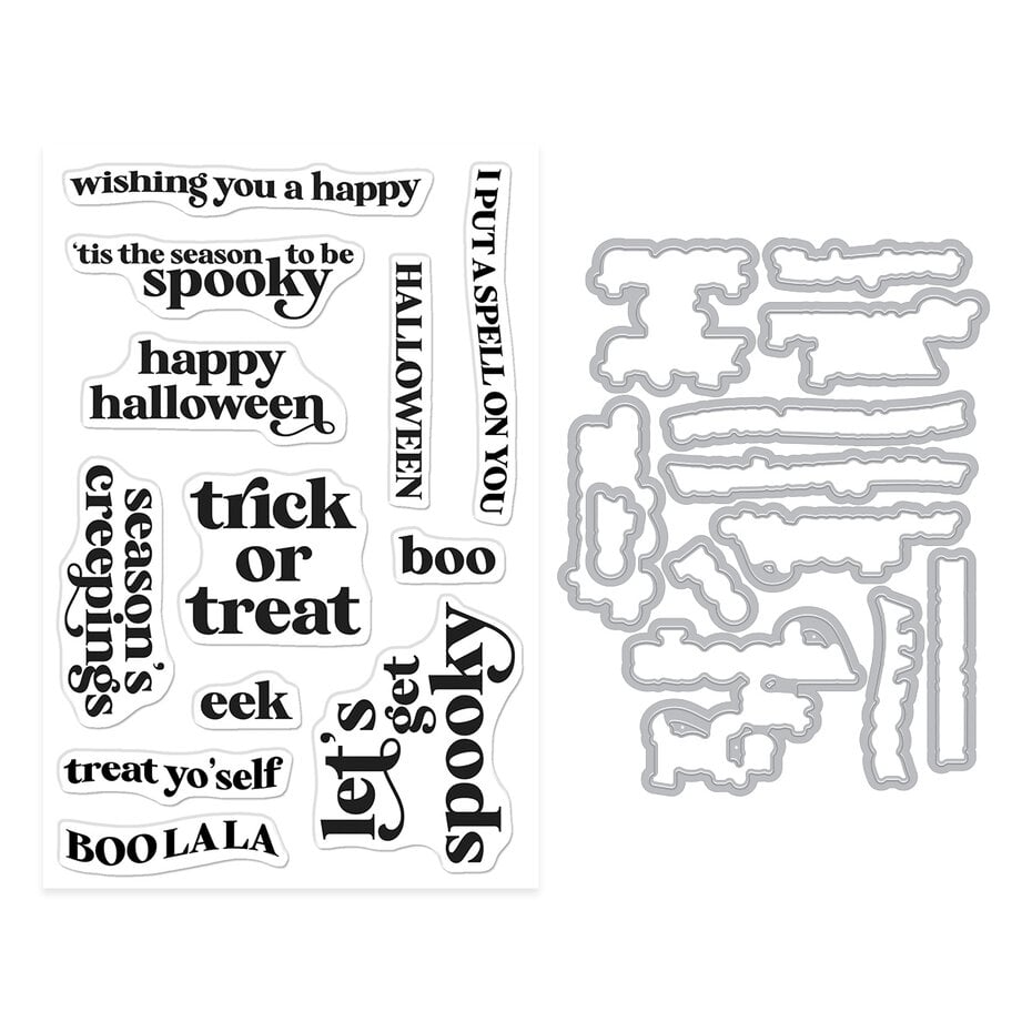 Hero Arts - Hocus Pocus Stamp & Cut Set Season's Creepings