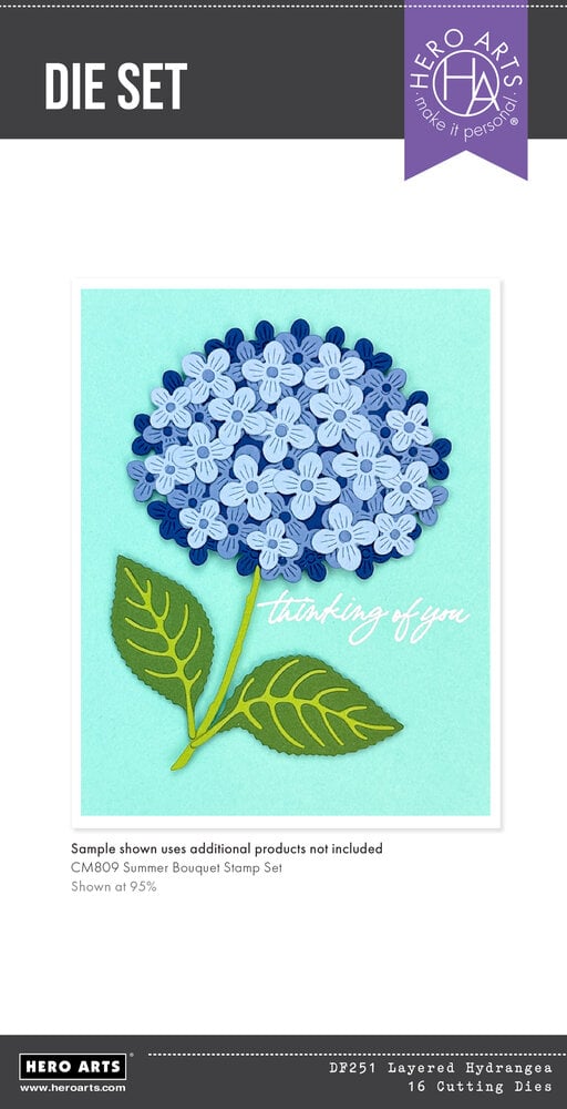 Hero Arts - Seaside Blooms Die Set Layered Hydrangea
