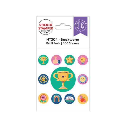 Hero Arts - Sticker Stamper Refill Pack Bookworm (100pcs)