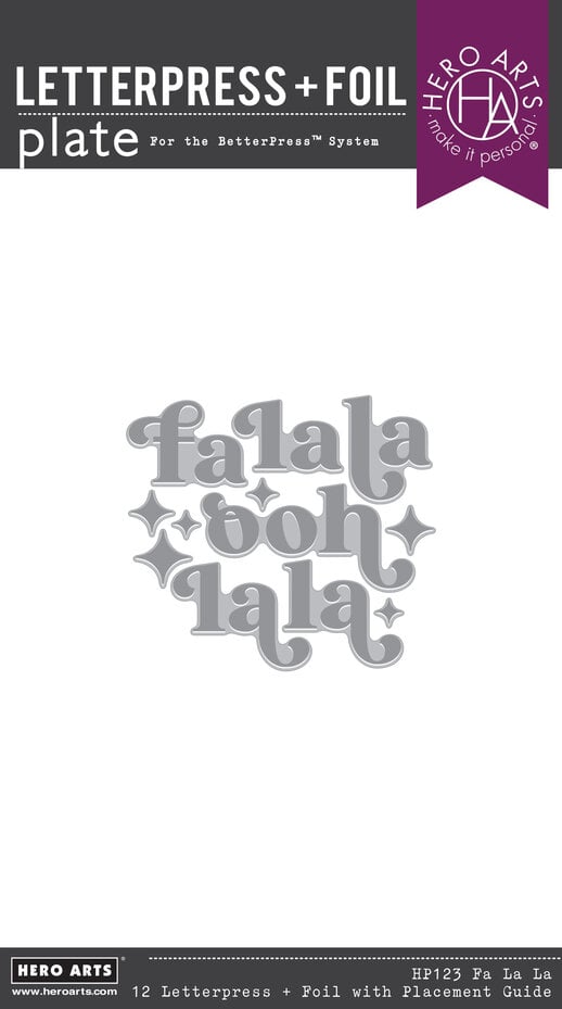 Hero Arts - Very Merry Letterpress + Foil Plate Fa La La