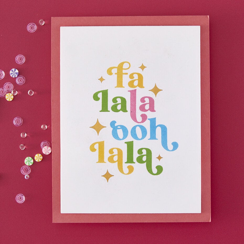 Hero Arts - Very Merry Letterpress + Foil Plate Fa La La