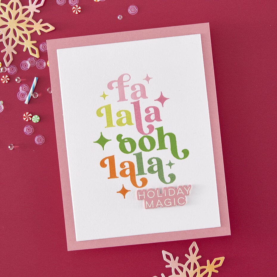 Hero Arts - Very Merry Letterpress + Foil Plate Fa La La