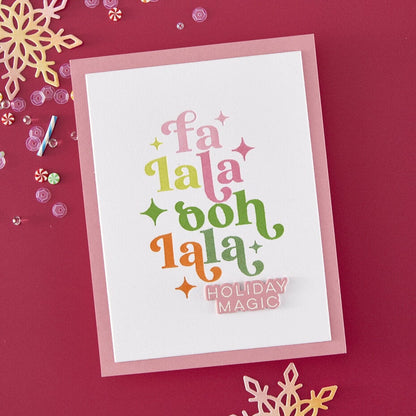 Hero Arts - Very Merry Letterpress + Foil Plate Fa La La