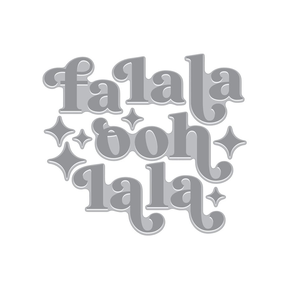 Hero Arts - Very Merry Letterpress + Foil Plate Fa La La
