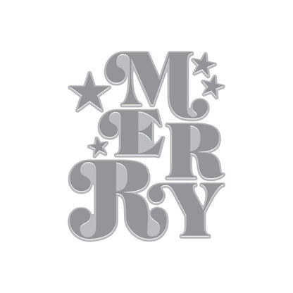 Hero Arts - Very Merry Letterpress + Foil Plate Merry
