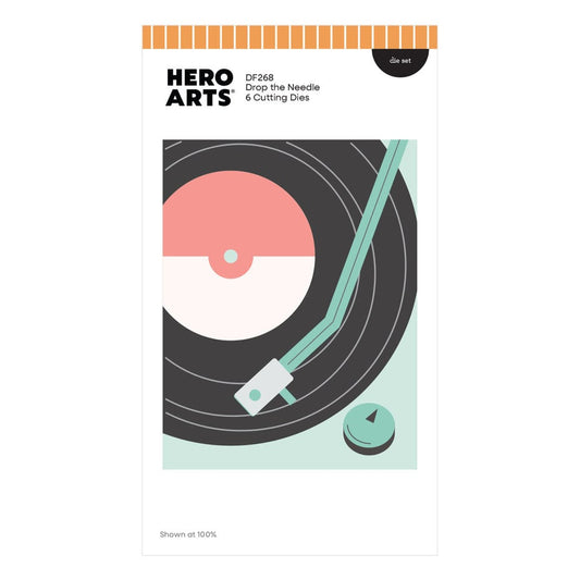 Hero Arts - Vintage Vinyl Drop the Needle Die Set