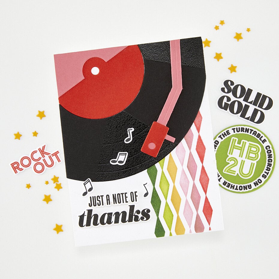 Hero Arts - Vintage Vinyl Drop the Needle Die Set