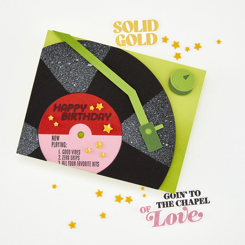 Hero Arts - Vintage Vinyl Solid Gold Stamp & Cut
