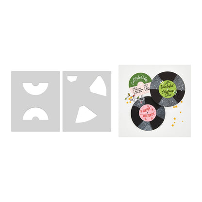 Hero Arts - Vintage Vinyl Drop the Needle Stencils (2pcs)