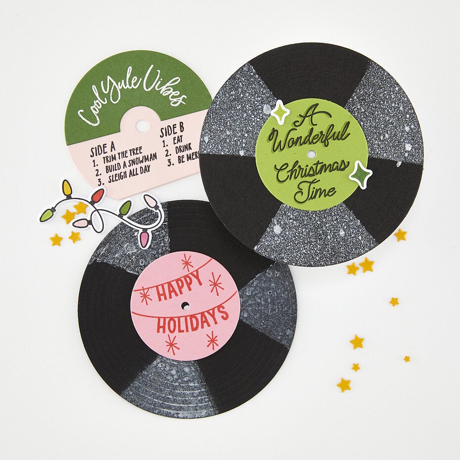 Hero Arts - Vintage Vinyl Drop the Needle Stencils (2pcs)