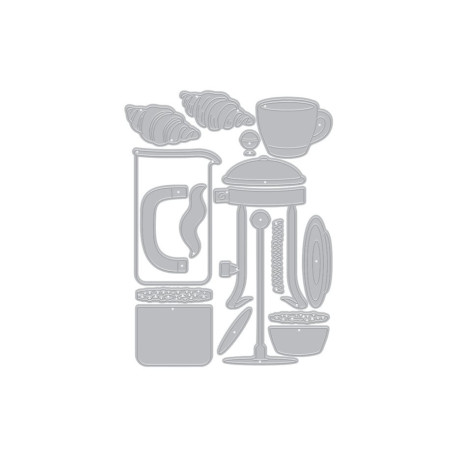 Hero Arts - What's Brewing? Die Set Coffee and Croissant